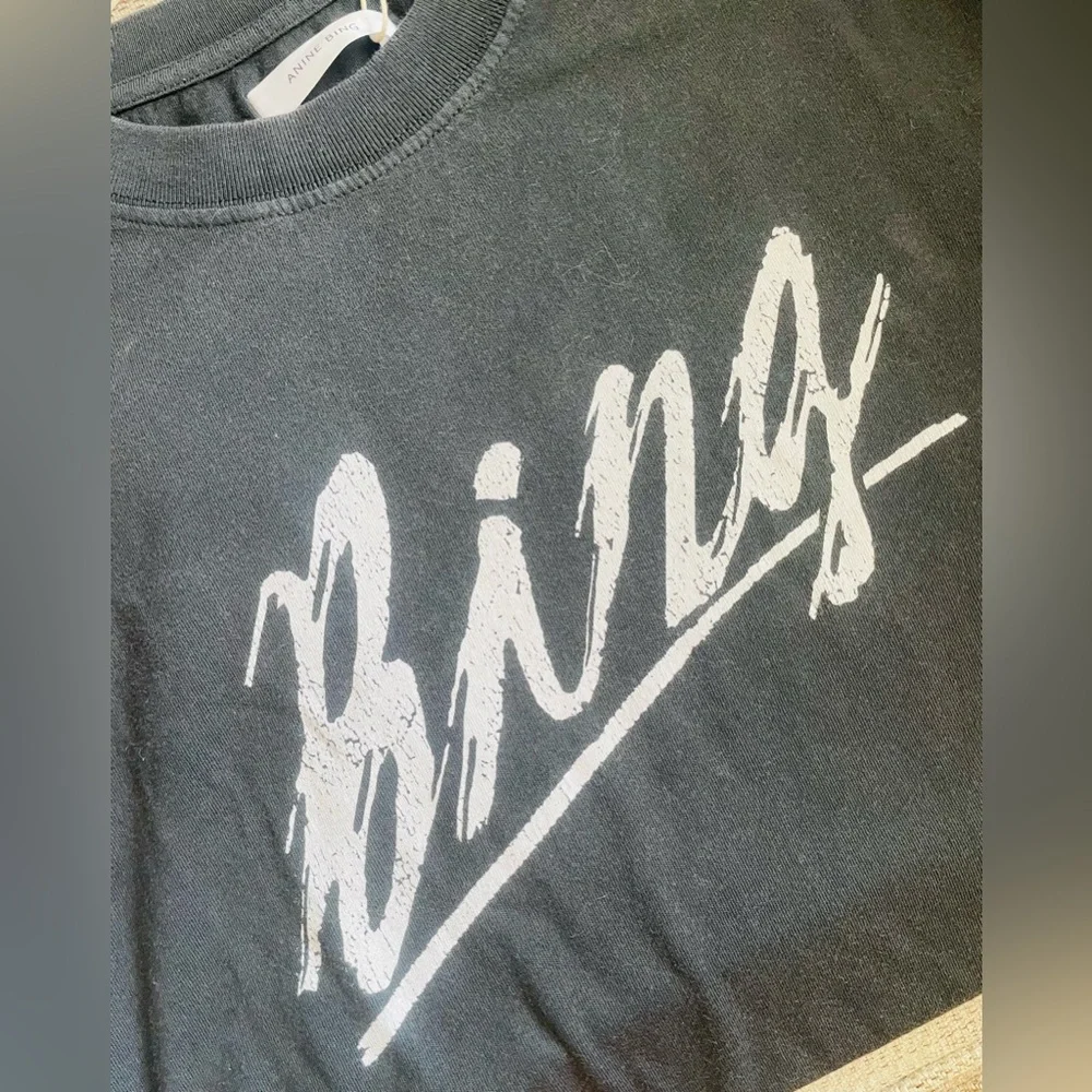 Anine Bing “Lili Tee” Basic Black Short Sleeve - Picture 7 of 7